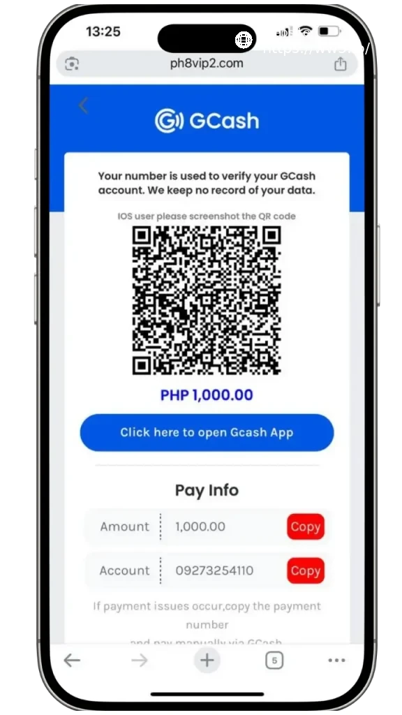 WW5 Deposito Gcash account